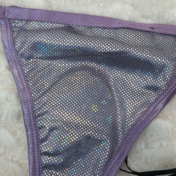 Dolls Kill horoscopes Zenned out metallic lilac Pisces charm thong medium new - Picture 6 of 6